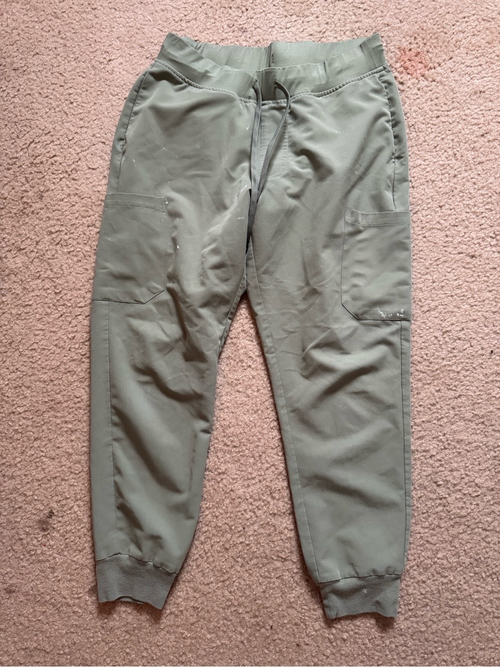 Olive Green Drawstring Jogger Pants